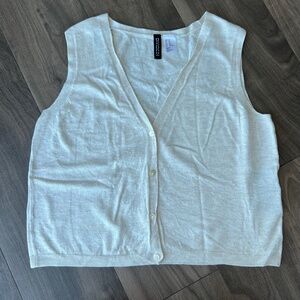 Cream sweater vest